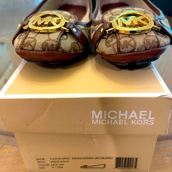 Michael Kors Fulton Moccasin Monogram Jacquard Flats - Picture 5 of 9